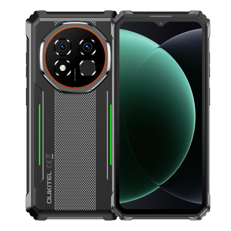Điện thoại bền Oukitel G6, 8GB+256GB, Nhận diện vân tay, Pin 10600mAh, Màn hình 6.52 inch Android 16.0 Unisoc T615 Octa Core, NFC, OTG, Mạng: 4G, 6GB+256GB