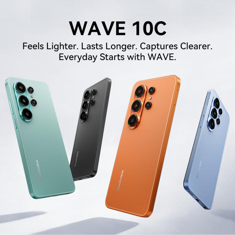 Blackview WAVE 10C, 4GB+128GB, 6.88 inch Android 16 Unisoc UMS312 / T310 Octa Core, Mạng: 4G, OTG, WAVE 10C, 4GB+128GB
