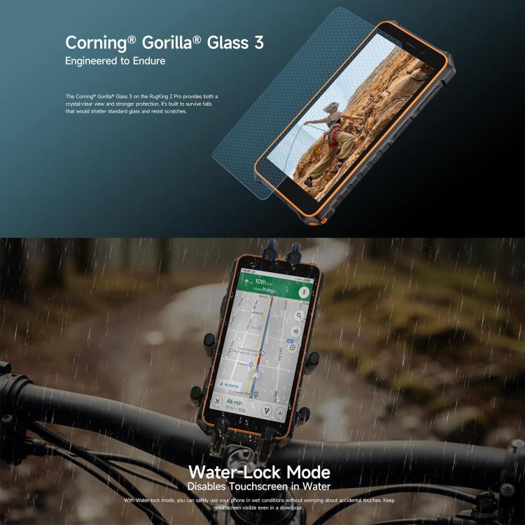 Ulefone RugKing 2 Pro, 4GB+64GB, IP68/IP69K Rugged Phone, 5.45 inch Android 16 Unisoc T7250 Octa Core, Network: 4G, NFC, OTG, RugKing 2 Pro, 4GB+64GB
