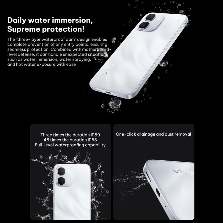 vivo Y500i, 8GB+128GB, Cảm biến vân tay bên cạnh, 6.75 inch Android 16 OriginOS 6 Snapdragon 4 Gen Octa Core, OTG, NFC, Mạng: 5G, 8GB+128GB