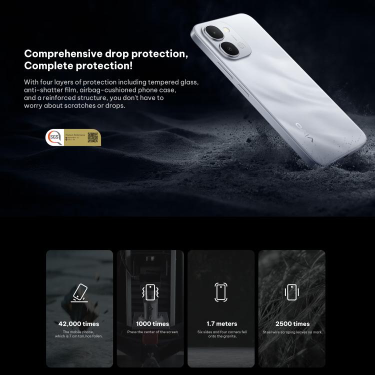 vivo Y500i, 8GB+256GB, Cảm biến vân tay bên cạnh, 6.75 inch Android 16 OriginOS 6 Snapdragon 4 Gen Octa Core, OTG, NFC, Mạng: 5G, 8GB+256GB