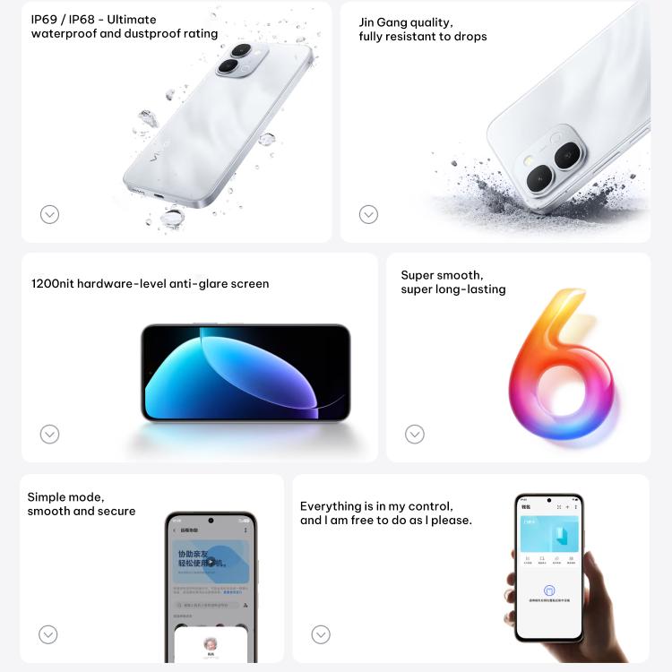 vivo Y500i, 8GB+512GB, Cảm biến vân tay bên cạnh, 6.75 inch Android 16 OriginOS 6 Snapdragon 4 Gen Octa Core, OTG, NFC, Mạng: 5G, 8GB+512GB