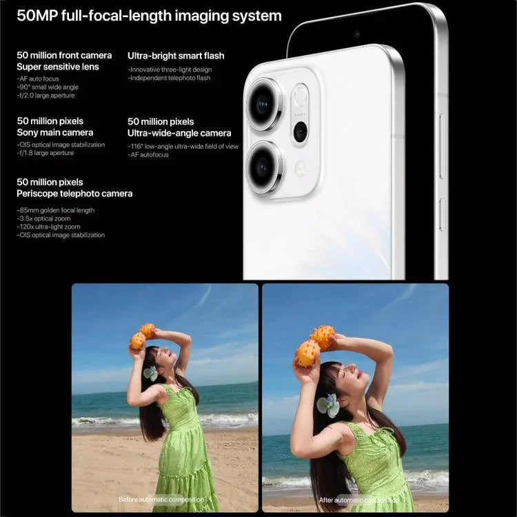 Điện thoại OPPO Reno14 Pro AI, 16GB+1TB, Cảm biến vân tay trên màn hình, Màn hình 6.83 inch ColorOS 15.0 Dimensity 8450 Octa Core, NFC, OTG, Mạng: 5G, 16GB+1TB
