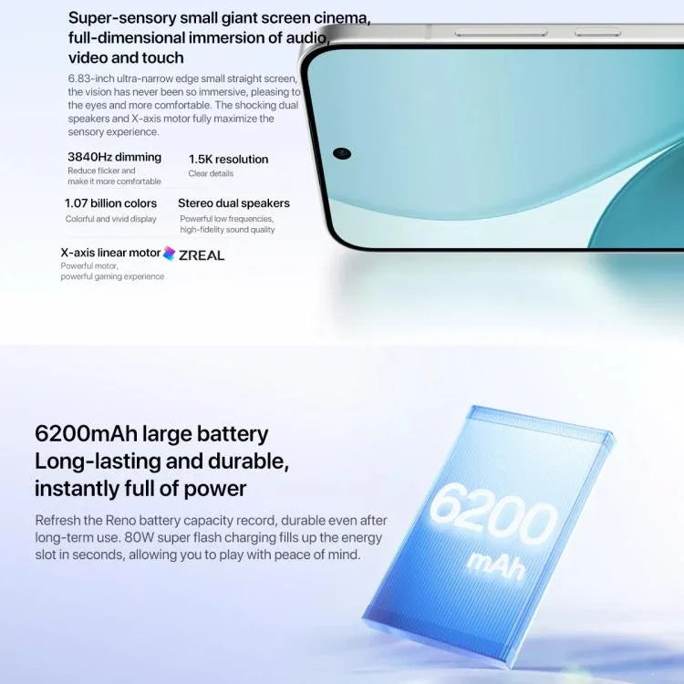 Điện thoại OPPO Reno14 Pro AI, 16GB+1TB, Cảm biến vân tay trên màn hình, Màn hình 6.83 inch ColorOS 15.0 Dimensity 8450 Octa Core, NFC, OTG, Mạng: 5G, 16GB+1TB