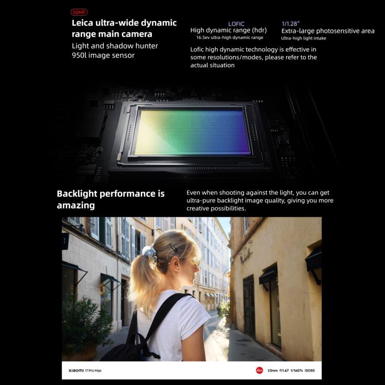Xiaomi 17 Pro Max, 16GB+1TB, Cảm biến vân tay siêu âm 3D, Màn hình 6.9 inch + 2.9 inch Xiaomi HyperOS 3 Snapdragon 8 Elite Gen 5 Octa Core, NFC, Mạng: 5G, 16GB+1TB