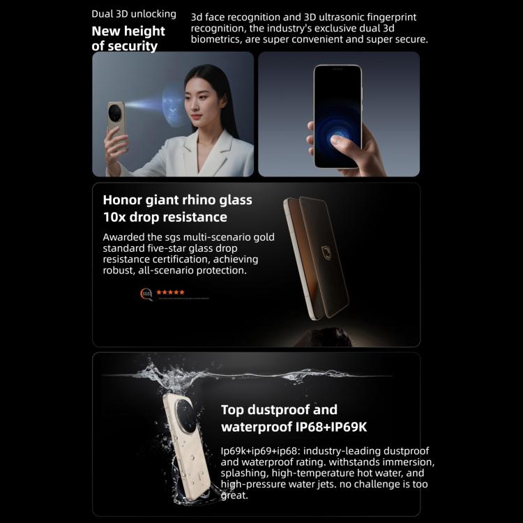 Honor Magic8 Pro, 12GB+256GB, Cảm biến vân tay trên màn hình, 6.71 inch MagicOS 10.0 / Android 16 Snapdragon 8 Elite Gen 5 Octa Core, Mạng: 5G, NFC, OTG, 12GB+256GB