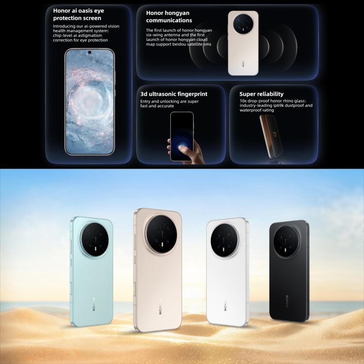 Honor Magic8 Pro, 16GB+1TB, Cảm biến vân tay trên màn hình, 6.71 inch MagicOS 10.0 / Android 16 Snapdragon 8 Elite Gen 5 Octa Core, Mạng: 5G, NFC, OTG, 16GB+1TB