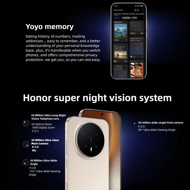 Honor Magic8 Pro, 16GB+512GB, Cảm biến vân tay trên màn hình, 6.71 inch MagicOS 10.0 / Android 16 Snapdragon 8 Elite Gen 5 Octa Core, Mạng: 5G, NFC, OTG, 16GB+512GB
