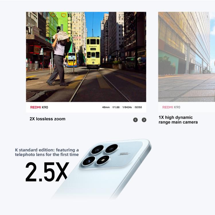 Xiaomi Redmi K90, 12GB+256GB, màn hình 6.59 inch Xiaomi HyperOS 3 Snapdragon 8 Elite Octa Core, NFC, Mạng: 5G, 12GB+256GB