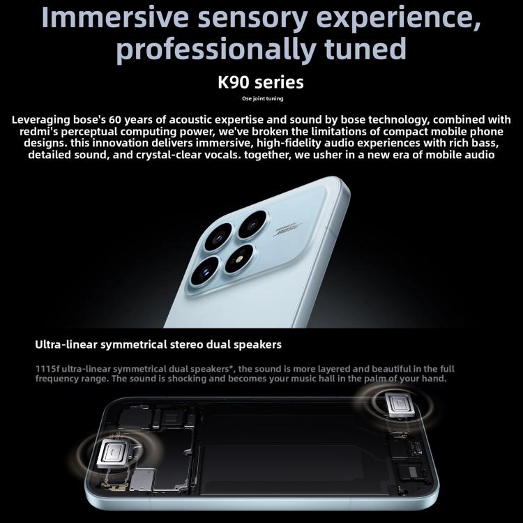 Xiaomi Redmi K90, 16GB+512GB, màn hình 6.59 inch Xiaomi HyperOS 3 Snapdragon 8 Elite Octa Core, NFC, Mạng: 5G, 16GB+512GB