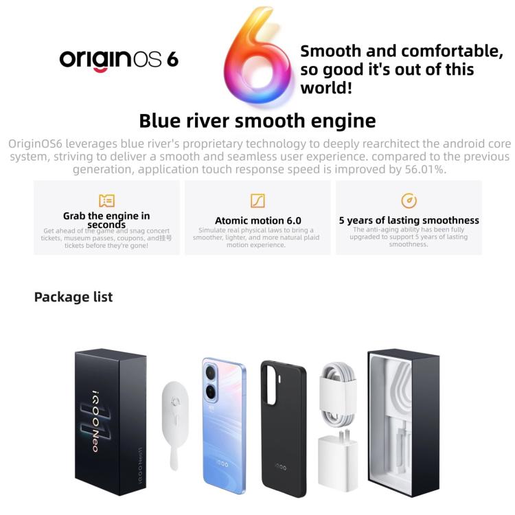 vivo iQOO Neo11, 16GB+512GB, Nhận diện khuôn mặt / Vân tay trên màn hình, màn hình 6.82 inch Android 16 OriginOS 6 Snapdragon 8 Elite Octa Core, OTG, NFC, Mạng: 5G, iQOO Neo11, 16GB+512GB