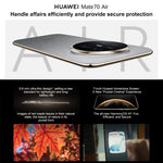 HUAWEI Mate 70 Air, 12GB+256GB, Nhận diện vân tay cạnh bên, màn hình 7 inch HarmonyOS 5.1 Kirin 9020B, NFC, OTG, Không hỗ trợ Google Play, 12GB+256GB