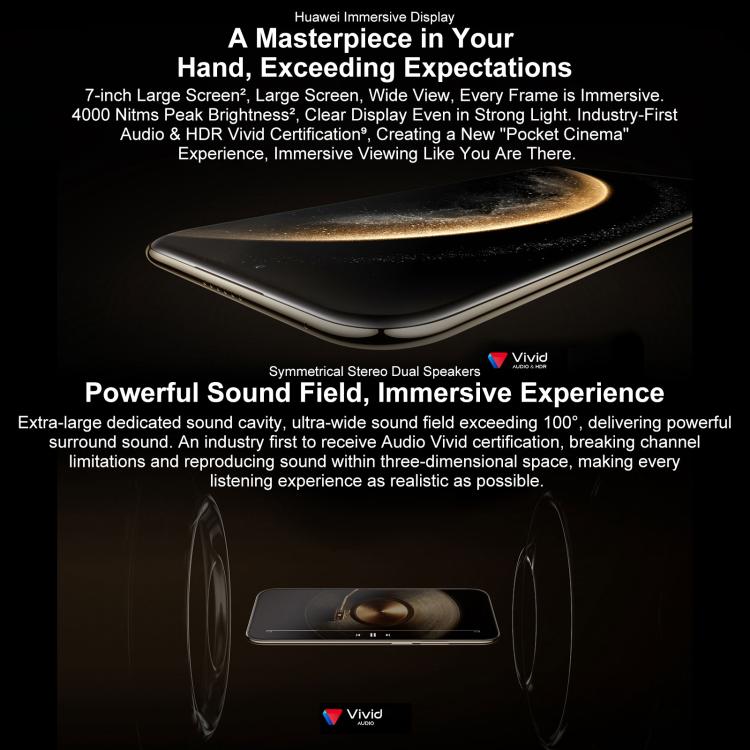 HUAWEI Mate 70 Air, 12GB+256GB, Nhận diện vân tay cạnh bên, màn hình 7 inch HarmonyOS 5.1 Kirin 9020B, NFC, OTG, Không hỗ trợ Google Play, 12GB+256GB