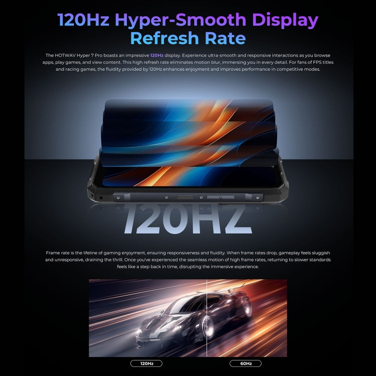 Điện thoại bền bỉ HOTWAV Hyper 7 Pro, 16GB+256GB, 10800mAh, 6.6 inch Android 14 MediaTek Dimensity 7050 5G, Mạng: 5G, OTG, NFC
