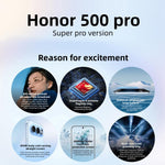Honor 500 Pro, 16GB+1TB, Cảm biến vân tay trên màn hình, 6.55 inch MagicOS 10.0 / Android 16 Snapdragon 8 Elite Gen 4 Octa Core, Mạng: 5G, NFC, OTG, Honor 500 Pro, 16GB+1TB