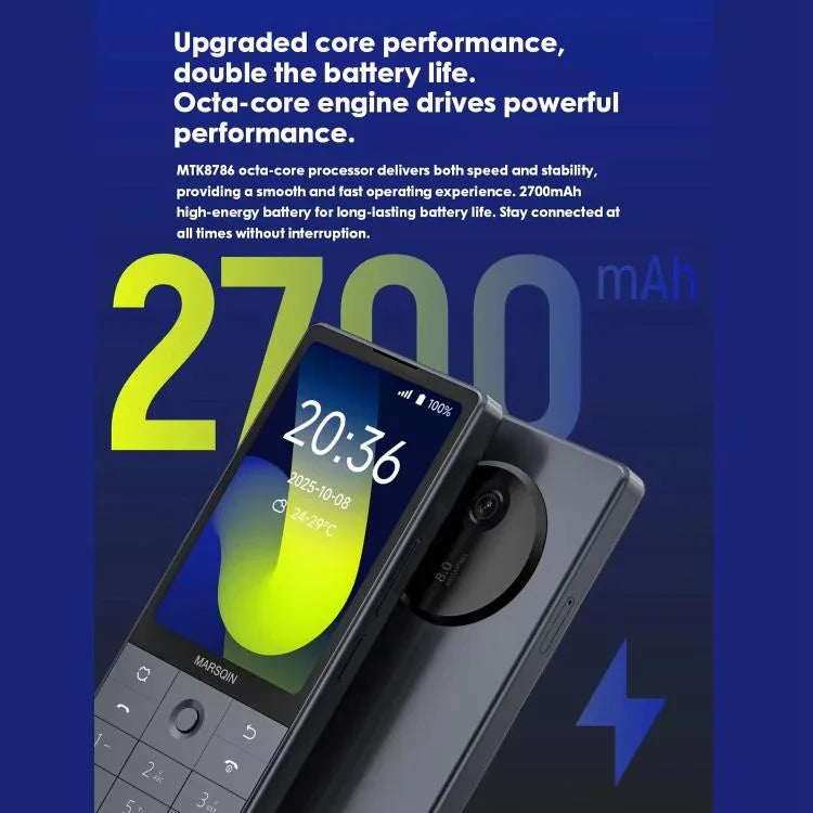 Điện thoại thông minh phím lớn DUOQIN F25 cho người già, 6GB+128GB, 3.54 inch Android 14 MTK8786 Octa-Core, Mạng: 4G