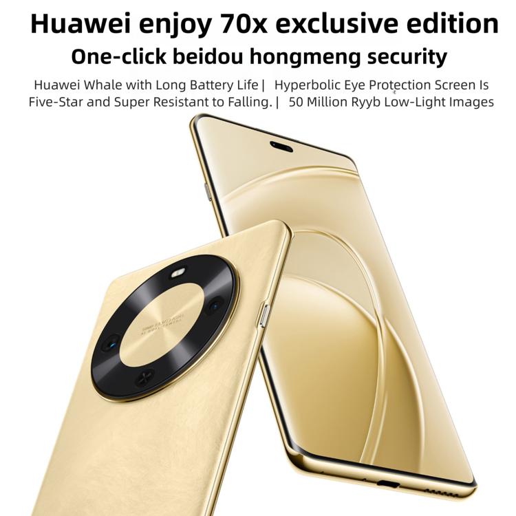 HUAWEI Enjoy 70X Phiên bản cao cấp, 8GB+512GB, Cảm biến vân tay trên màn hình, 6.78 inch HarmonyOS 4.2 Kirin 8000, Mạng: 4G, OTG, NFC, Không hỗ trợ Google Play, 8GB+512GB