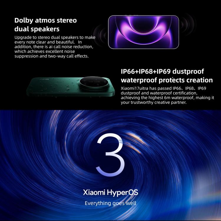 Xiaomi 17 Ultra, 12GB+256GB, Cảm biến vân tay siêu âm 3D, 6.9 inch Xiaomi HyperOS 3 Snapdragon 8 Elite Gen 5 Octa Core, NFC, Mạng: 5G, 12GB+512GB, 12GB+256GB