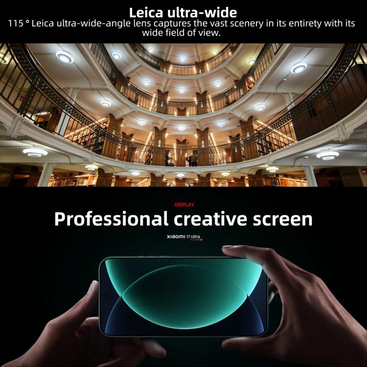 Xiaomi 17 Ultra, 16GB+1TB, Cảm biến vân tay siêu âm 3D, 6.9 inch Xiaomi HyperOS 3 Snapdragon 8 Elite Gen 5 Octa Core, NFC, Mạng: 5G, 16GB+1TB