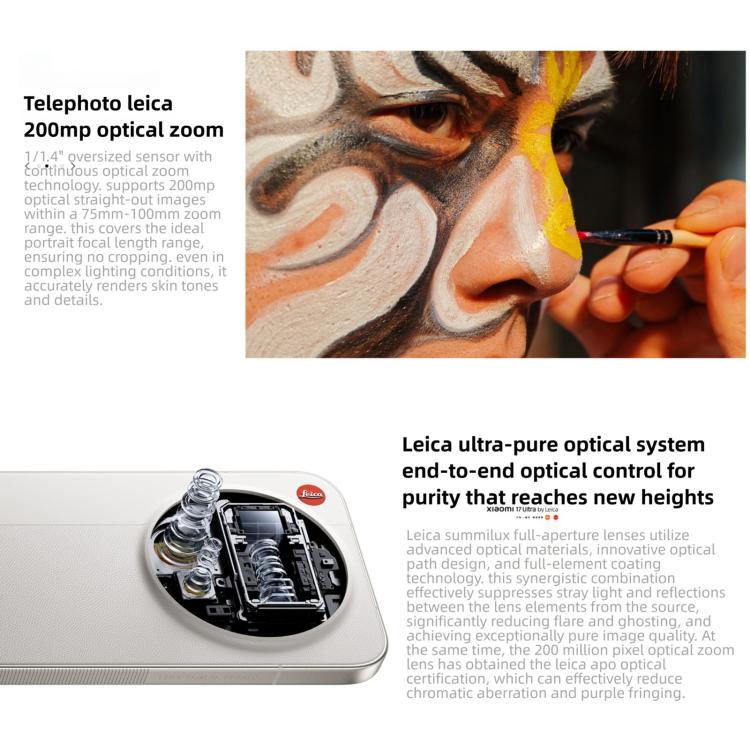 Xiaomi 17 Ultra By Leica, 16GB+512GB, Cảm biến vân tay siêu âm 3D, 6.9 inch Xiaomi HyperOS 3 Snapdragon 8 Elite Gen 5 Octa Core, NFC, Mạng: 5G, By Leica, 16GB+512GB