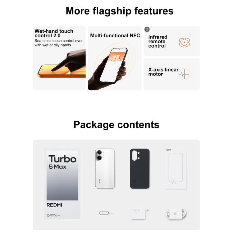 Xiaomi REDMI Turbo 5 Max, 12GB+256GB, 6.83 inch Xiaomi HyperOS 3 Dimensity 9500s Octa Core, NFC, Mạng: 5G, 12GB+256GB