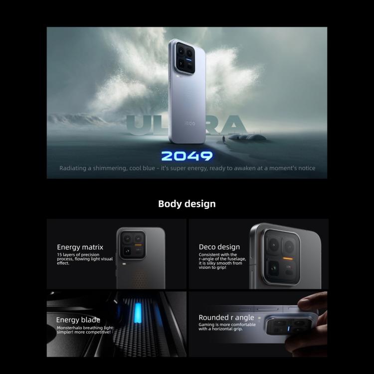 vivo iQOO 15 Ultra, 16GB+256GB, Cảm biến vân tay 3D siêu âm, 6.85 inch Android 16 OriginOS 6 Snapdragon 8 Elite Gen 5 Octa Core, OTG, NFC, Mạng: 5G, Hỗ trợ Google Play, 16GB+256GB