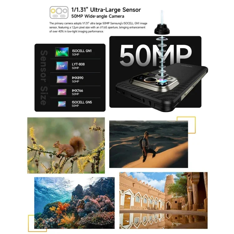 Điện thoại bền bỉ Ulefone Armor 25T, 6GB+256GB, Hình ảnh nhiệt, 6.78 inch Android 14 MediaTek Helio G99 Octa Core, Mạng: 4G, NFC, OTG, Armor 25T