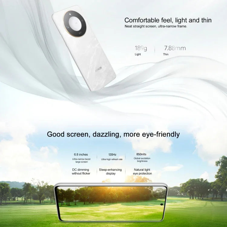 Honor X60, 12GB+512GB, cảm biến vân tay bên cạnh, màn hình 6.8 inch MagicOS 8.0 Dimensity 7025-Ultra Octa Core, Mạng: 5G, OTG, không hỗ trợ Google Play, 12GB+512GB