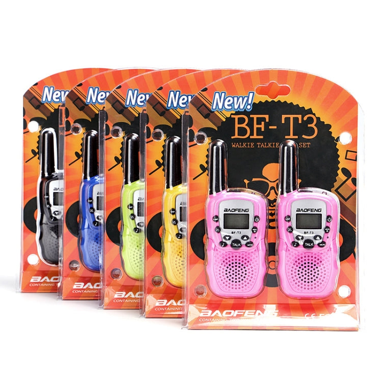 2 cái BaoFeng BF-T3 1W Bộ đàm cầm tay băng tần đơn cho trẻ em có chức năng giám sát, phích cắm Mỹ, BF-T3 phích cắm Mỹ