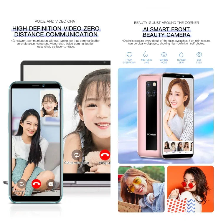 Nhận diện khuôn mặt, Android 9.0 MTK6739CW Quad Core lên đến 1.28GHz màn hình 3.46 inch, 2 SIM, Bluetooth, WiFi, GPS, mạng 4G, 3GB+64GB