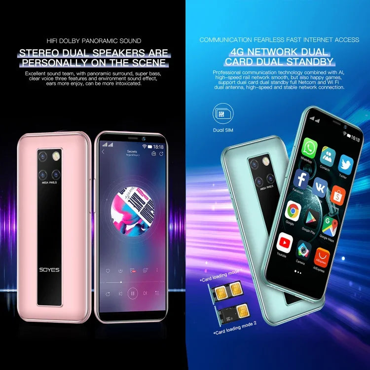 Nhận diện khuôn mặt, Android 9.0 MTK6739CW Quad Core lên đến 1.28GHz màn hình 3.46 inch, 2 SIM, Bluetooth, WiFi, GPS, mạng 4G, 3GB+64GB