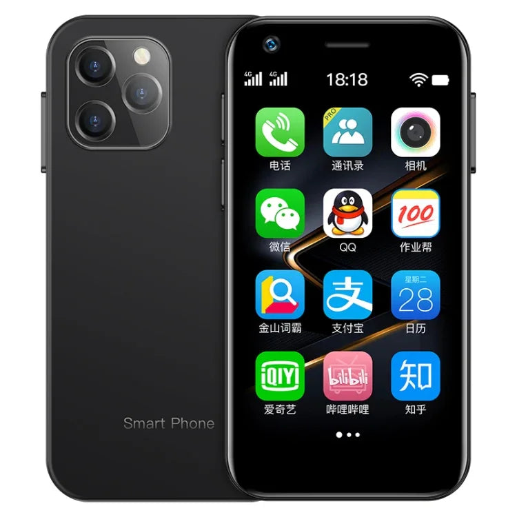 SOYES XS12, 3GB+32GB, màn hình 3.0 inch, Android 9.0, MTK6737M Quad Core lên đến 1.1GHz, Bluetooth, WiFi, FM, Mạng: 4G, Dual SIM, 3GB+32GB