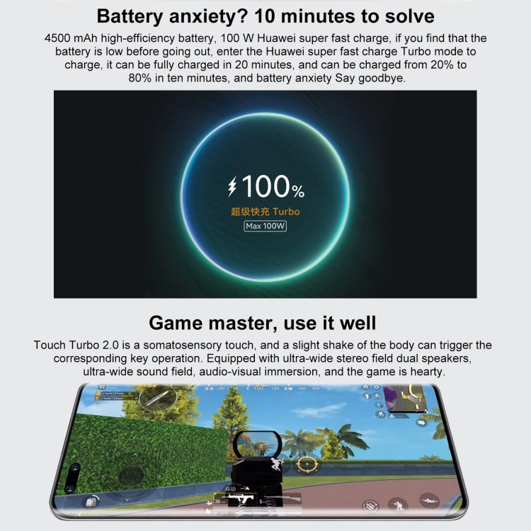 Ba camera sau + Hai camera trước, nhận diện vân tay trong màn hình, màn hình 6.78 inch HarmonyOS 2, Qualcomm Snapdragon 778G 4G Octa Core lên đến 2.42GHz, Mạng: 4G, OTG, NFC, Không hỗ trợ Google Play, nova 10 Pro 4G 256GB