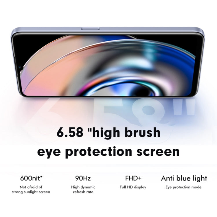 Hai camera sau, nhận diện vân tay bên cạnh, pin 5000mAh, màn hình 6.58 inch Realme UI 3.0 / Android 12, MediaTek Dimensity 810 Octa Core lên đến 2.4GHz, Mạng: 5G, Hỗ trợ Google Play, 12GB+256GB