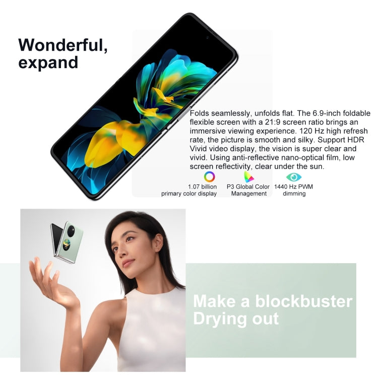 Hai camera sau, nhận diện vân tay bên cạnh, màn hình 6.9 inch + 1.04 inch HarmonyOS 3.0, Snapdragon 778G Octa Core lên đến 2.42GHz, Mạng: 4G, OTG, NFC, Không hỗ trợ Google Play, 128GB Đen Obsidian, 128GB Bạc, 128GB Hồng, 128GB Xanh Bạc Hà