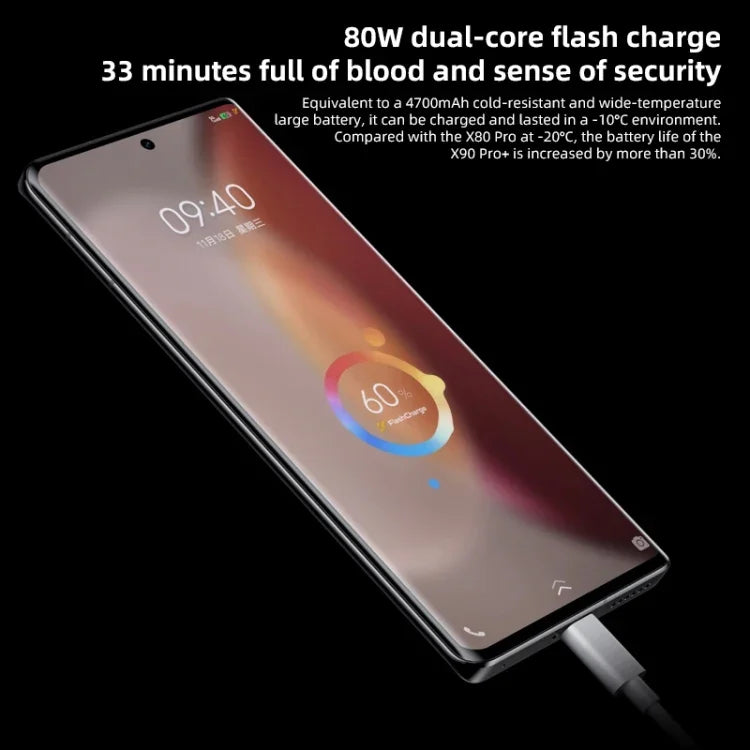 Bốn camera sau, nhận diện vân tay trên màn hình / Face ID, pin 4700mAh, màn hình 6,78 inch Android 13.0 OriginOS 3 Qualcomm Snapdragon 8 Gen 2 tám nhân lên đến 3,2GHz, NFC, OTG, Mạng: 5G, hỗ trợ Google Play, hỗ trợ sạc nhanh không dây 50W