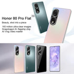 Ba camera sau, nhận diện vân tay trên màn hình, màn hình 6,67 inch Magic UI 7.0 Qualcomm Snapdragon 8+ Gen1 tám nhân lên đến 3,0GHz, Mạng: 5G, OTG, NFC, không hỗ trợ Google Play, Honor 80 Pro Flat 5G, 12GB+256GB