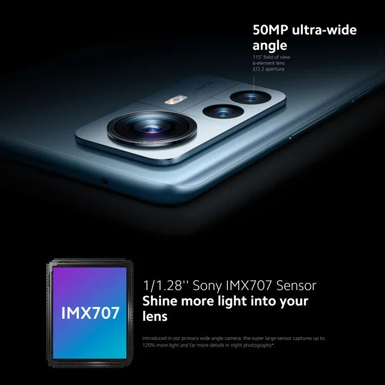 Ba camera sau, Face ID & nhận diện vân tay trên màn hình, pin 4600mAh, màn hình 6,73 inch MIUI 13 / Android 12 Snapdragon 8 Gen 1 tám nhân lên đến 3,0GHz, Mạng: 5G, NFC, Xiaomi 12 Pro phiên bản toàn cầu EU