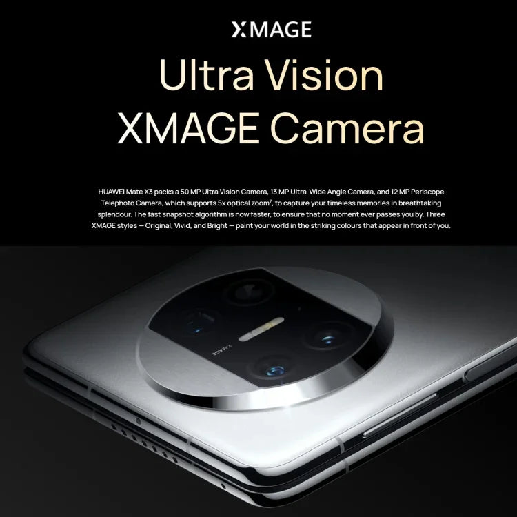 Ba camera, Face ID & nhận diện vân tay cạnh bên, pin 5060mAh, màn hình 7,85 inch + 6,4 inch, HarmonyOS 3.1 Snapdragon 8+ 4G tám nhân lên đến 3,2GHz, Mạng: 4G, OTG, NFC, không hỗ trợ Google Play, 1TB