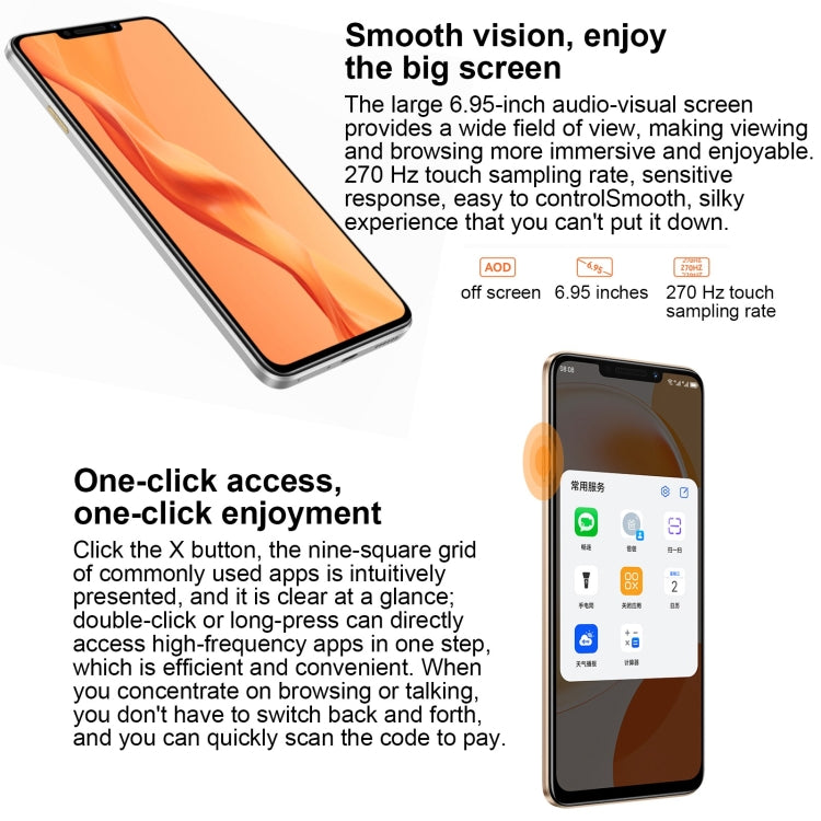 Hai camera sau, nhận diện vân tay cạnh bên, pin 7000mAh, màn hình 6,95 inch HarmonyOS 3.0 Qualcomm Snapdragon 680 tám nhân 2,4GHz, Mạng: 4G, OTG, NFC, không hỗ trợ Google Play, 256GB Bạc, 256GB Đen, 256GB Xanh lá