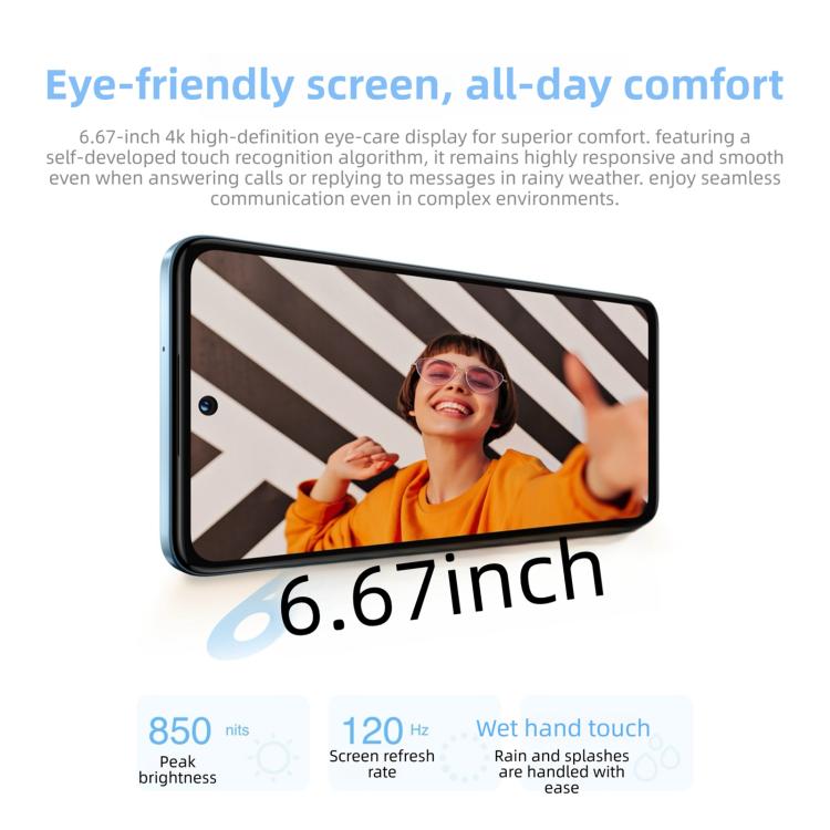 HUAWEI Enjoy 90, 8GB+128GB, Cảm biến vân tay cạnh bên, 6.67 inch HarmonyOS 6.0 Kirin 8000A, OTG, Không hỗ trợ Google Play, 8GB+128GB