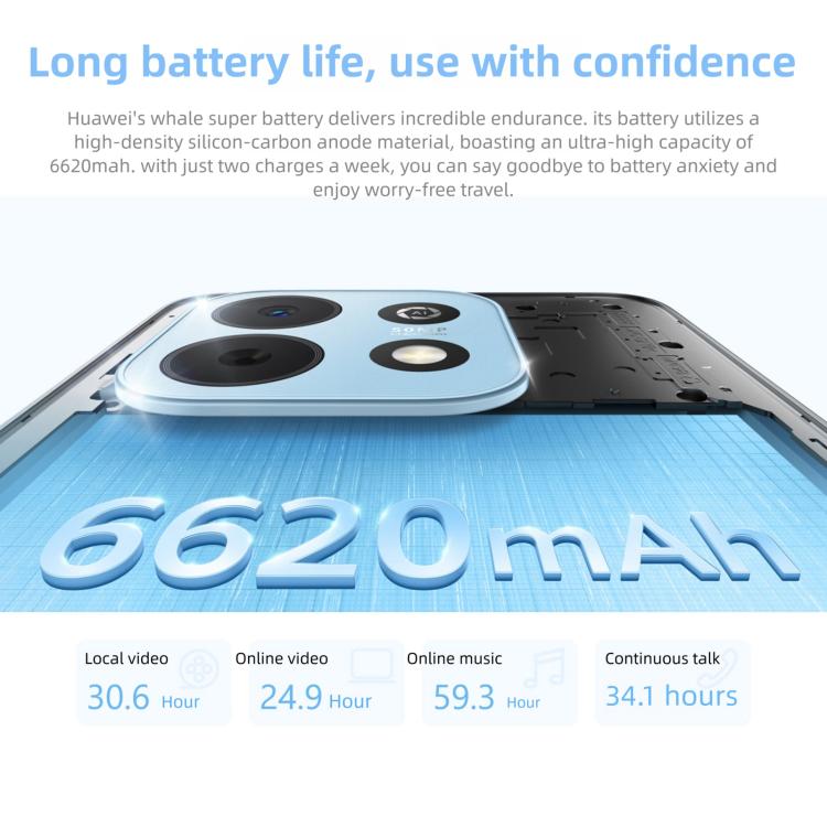 HUAWEI Enjoy 90 Plus, 8GB+256GB, Cảm biến vân tay cạnh bên, 6.67 inch HarmonyOS 6.0 Kirin 8000, OTG, Không hỗ trợ Google Play, 8GB+256GB