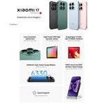 Xiaomi 17 Global, 12GB+256GB, Cảm biến vân tay siêu âm, 6.3 inch Xiaomi HyperOS 3 Snapdragon 8 Elite Gen 5 Octa Core, NFC, Mạng: 5G, 12GB+256GB