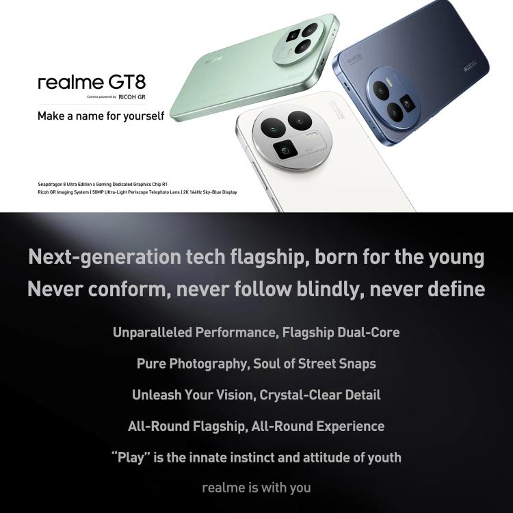 Realme GT8, 16GB+1TB, 6.79 inch Realme UI 7.0 Android 16 Snapdragon 8 Elite Octa Core, NFC, OTG, Mạng: 5G, Realme GT8, 16GB+1TB, 16GB+1TB