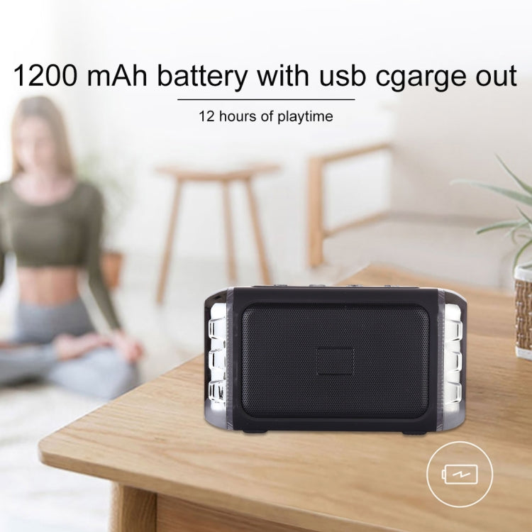 Loa không dây di động LN-22 DC 5V với gọi rảnh tay & đèn LED hai màu, hỗ trợ USB & thẻ TF & cổng 3.5mm Aux, LN-22