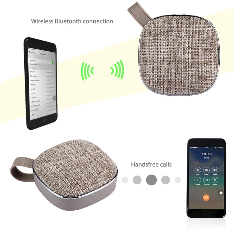 Loa Bluetooth stereo di động X25 thiết kế vải với micrô tích hợp, hỗ trợ gọi rảnh tay & thẻ TF & AUX IN, khoảng cách Bluetooth: 10m