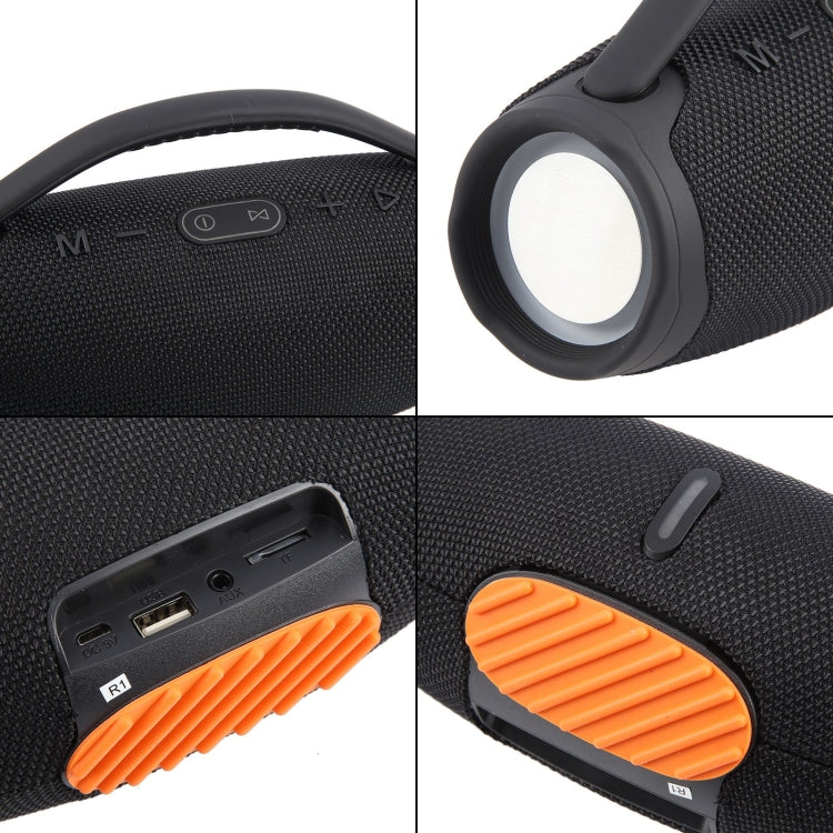 BOX3 MINI Loa stereo Bluetooth di động chống nước bắn tia LED, Mic tích hợp