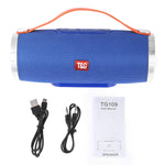 Loa stereo Bluetooth không dây di động T&G TG109 V4.2 có tay cầm, Mic tích hợp, Hỗ trợ Gọi rảnh tay & Thẻ TF & AUX IN & FM, TG109