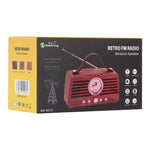 Loa FM không dây cầm tay NewRixing NR-4013 vân gỗ Manchurian Ash phong cách cổ điển, Hỗ trợ Thẻ TF & U Disk