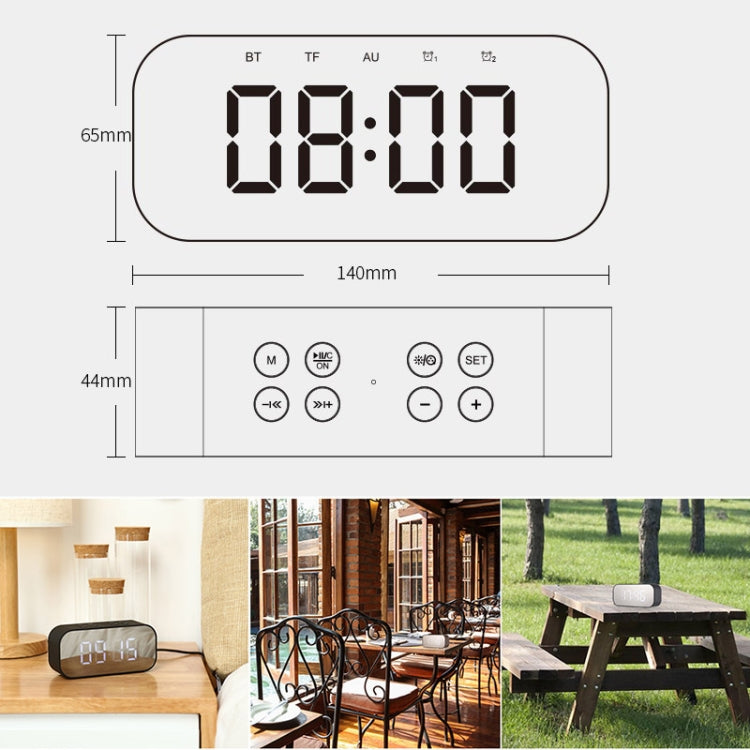 Loa Mini Bluetooth 5.0 AEC BT501 với Đèn LED & Đồng Hồ Báo Thức & Đồng Hồ & Gương, Hỗ Trợ Thẻ TF 32G, BT501